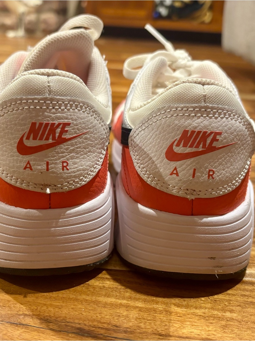 Nike Air White, Coral & Black Athletic Sneakers - Picture 6 of 7